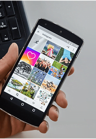 Instagram mobile app images on an Android phone