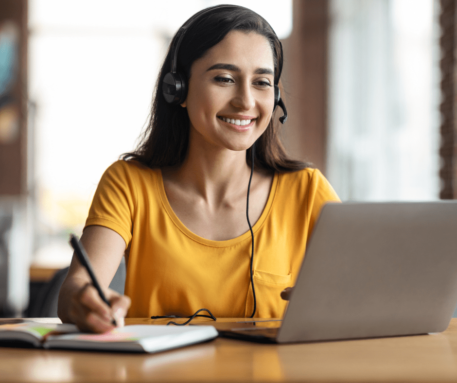 woman listening