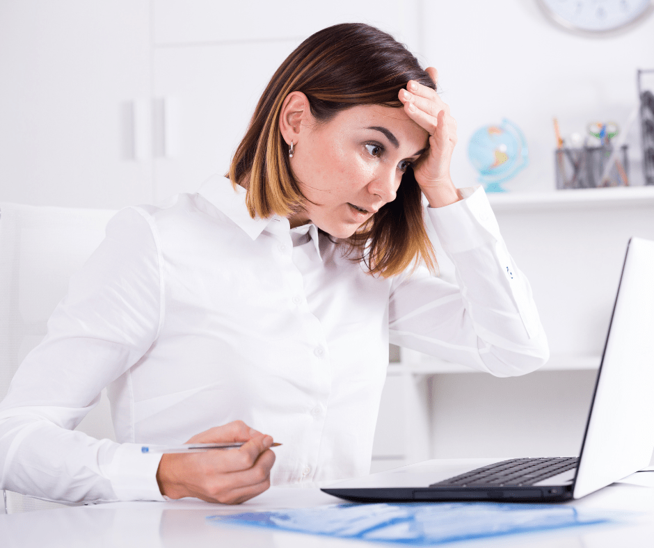 girl looking at laptop